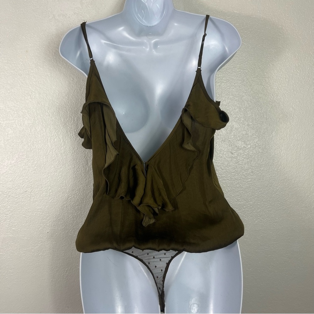 Intimately Free People Green Bodysuit tank top Small - Picture 2 of 8